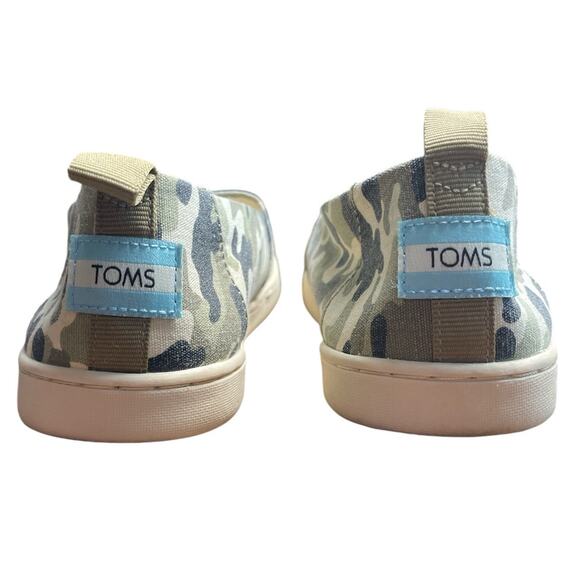 TOMS Alpargata Camouflage‎ Print Canvas Slip on Shoes Size Youth 5 - Picture 3 of 6